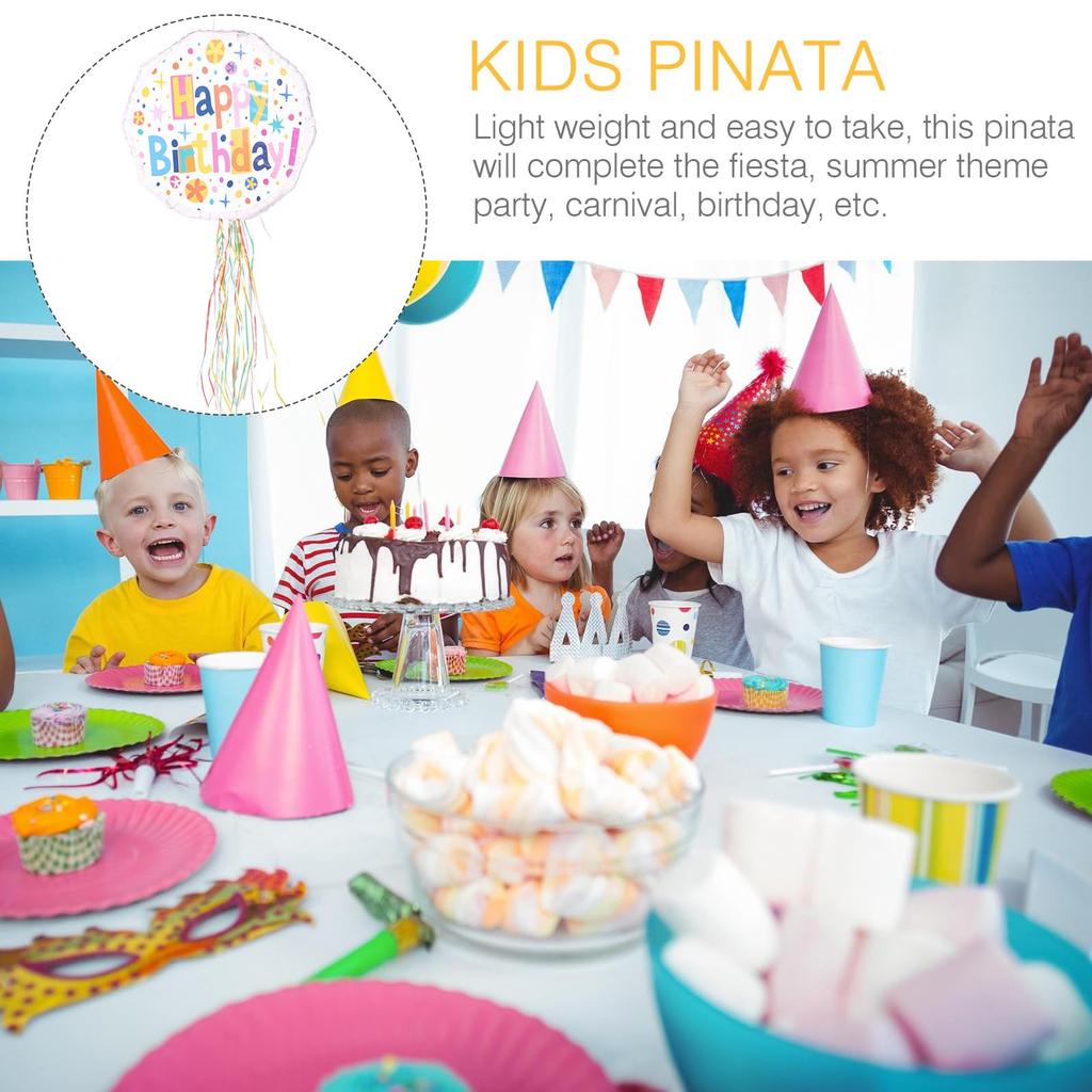 EXCEART Pinata Tečka Narozeninová Pinata Herní Rekvizity Narozeninové Překvapení Úder Zábavná Oslava Dárek Dekorace Párty Papír Všechno Nejlepší k Narozeninám 1 Sada