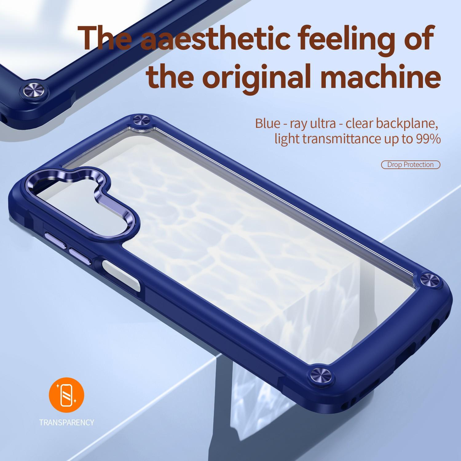 

For Samsung Galaxy A36 5G Case Anti-Drop Alloy Lens Frame PC+TPU Phone Cover Red