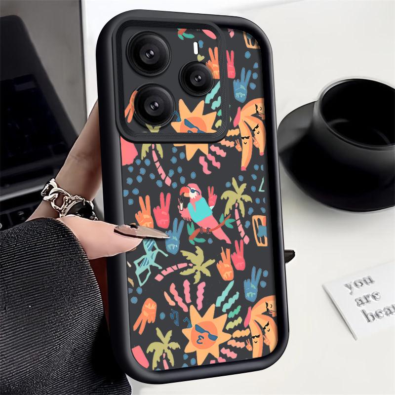 Colorful Cartoon Pattern Case For Xiaomi Redmi Note 14 13 Pro 5G 4G 12 11 Funda Xiaomi 14T 13T 11T Pro Shockproof Bumper Silicone Cover