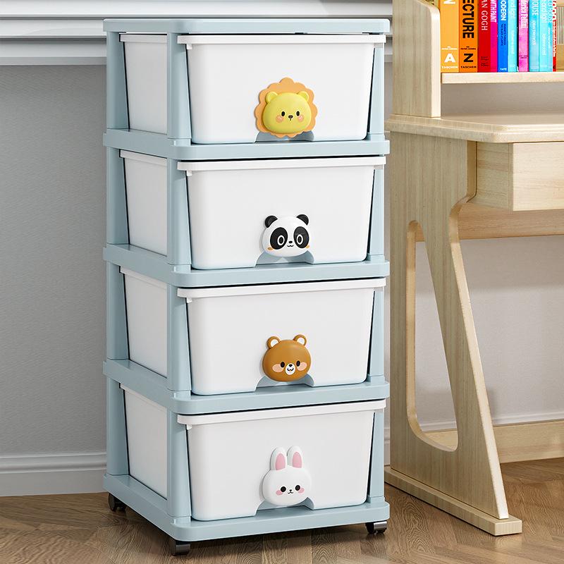 Children's Storage Cabinet with Drawers for Toys, Snacks, Clothes, and Bedside Use