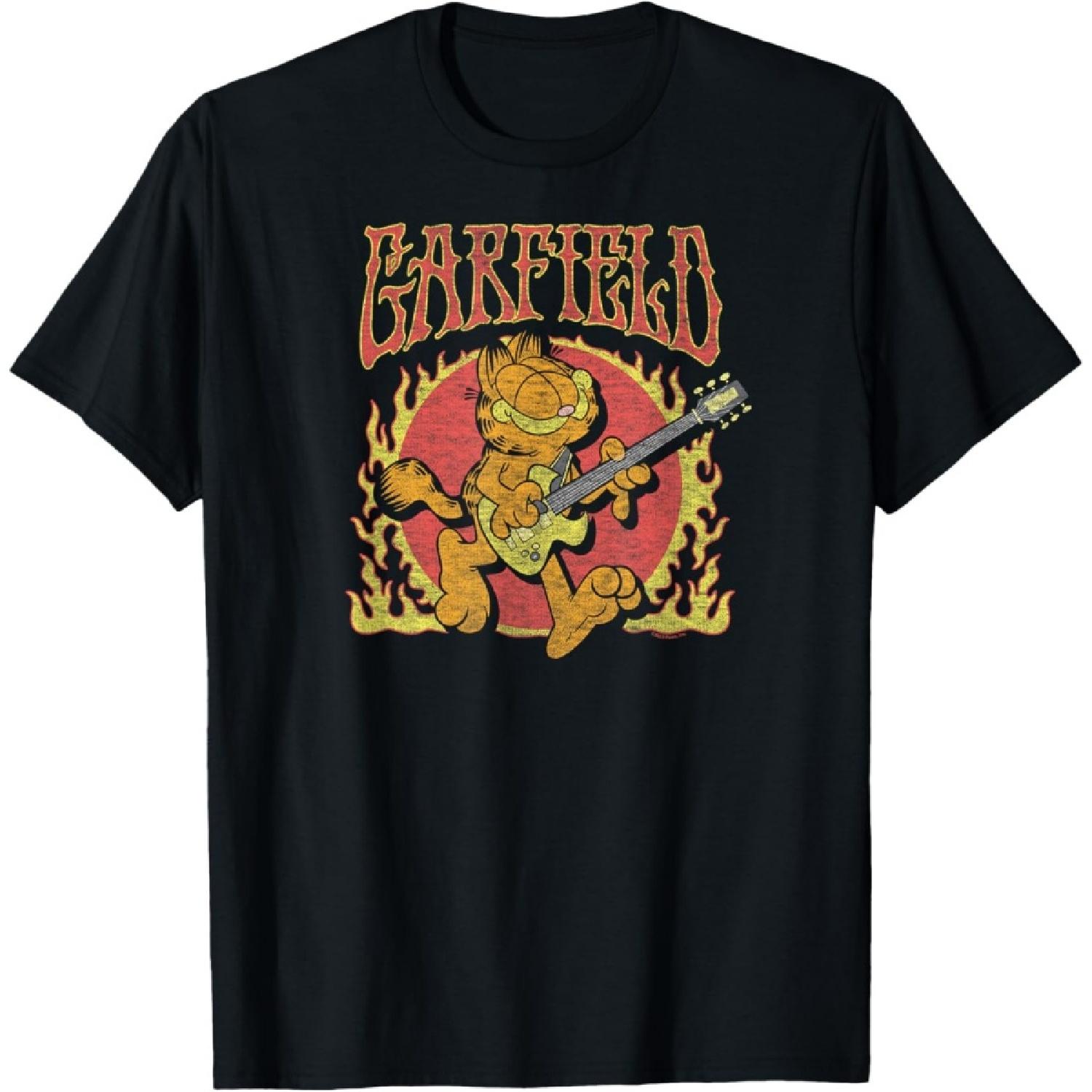 

Garfield - Rock n Roll Music Flames with Guitar T-Shirt(1) XXXXXL чорний