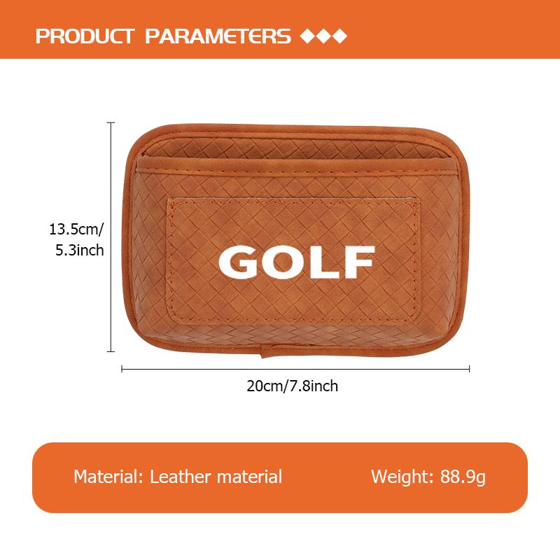 BSP1 Emblems Car Plaid Adhesive Hanging Bag Pocket Phone Glasses Storage Case For Volkswagen VW Tiguan Scirocco Sagitar Magotan 4 5 6 zk2