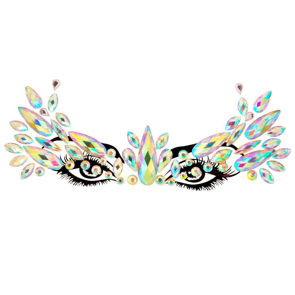 Crystal Tattoo Sticker Glitter Eyeliner Eyebrow Makeup Face Eyes Diamond Temporary Tattoo Rock Rhinestone 3D Eyeliner Stickers