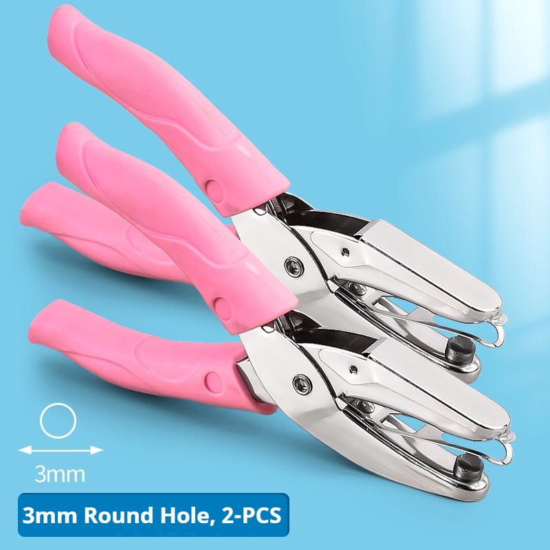1.5/3/6mm Hole Puncher Portable Single Hole Punch Paper Material Scrapbooking Handheld Metal Craft Office Binding Tool Supplies