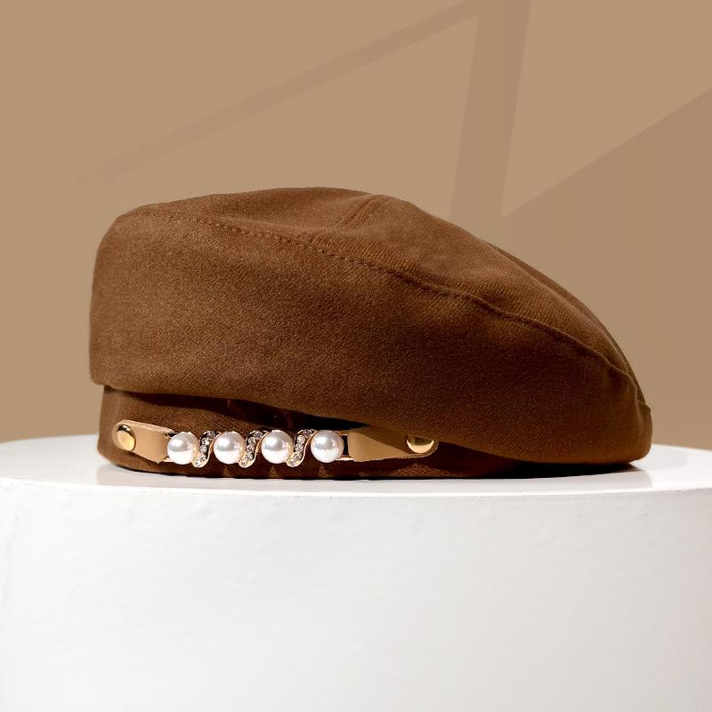 Women's Retro Japanese Cartoon Bear Wool Beret Hat