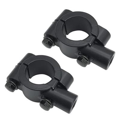 ELIFEPARTS Motorcycle Mirror Mount Clamp Mounting Clamp Mirror Holder 0.3 Inch (8 Mm) Positive Screw Mirror Application Black
