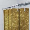 Luxury Gold Glitter Shower Curtain Sparkle Bathroom Decor Shiny Fabric Waterproof Home Accessory For Bathtub Or Pool Area (Size: