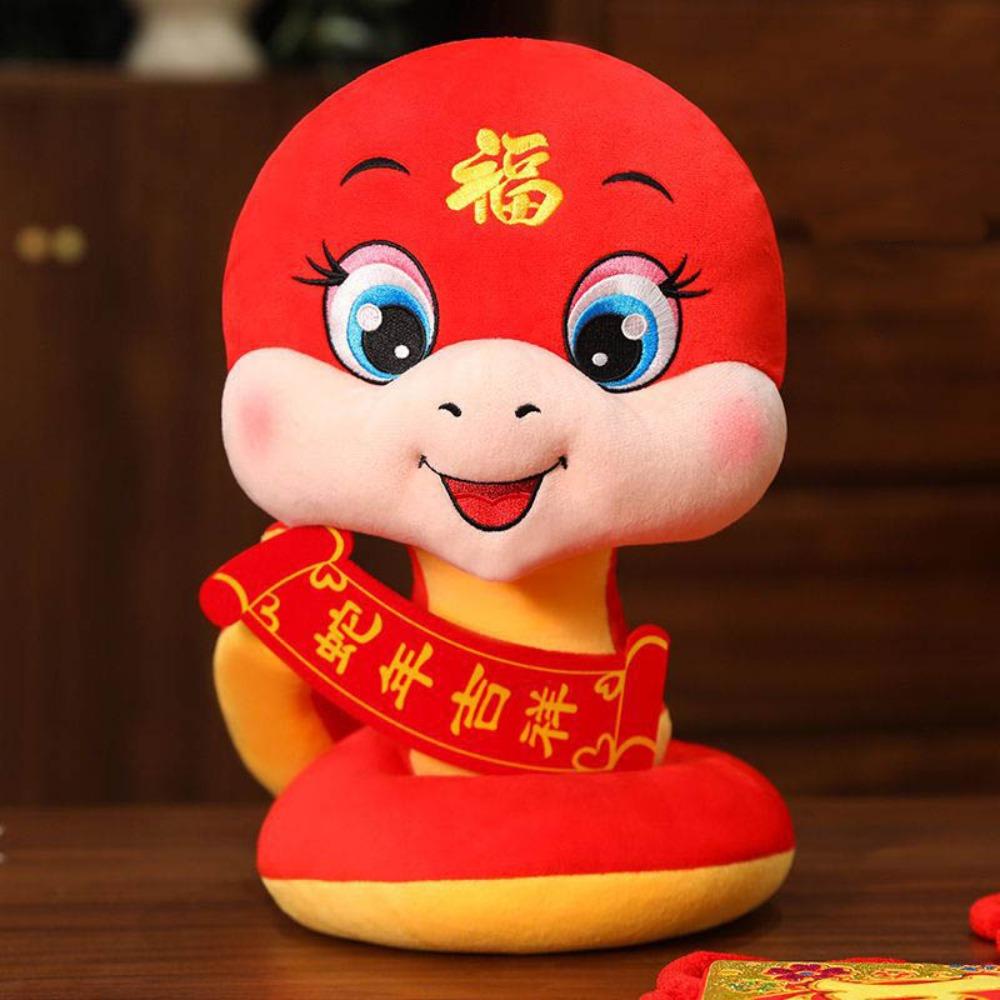 Snake Mascots Lucky Bag Snake Doll New Year Deco Plush Snake Doll New Soft Snake Figure