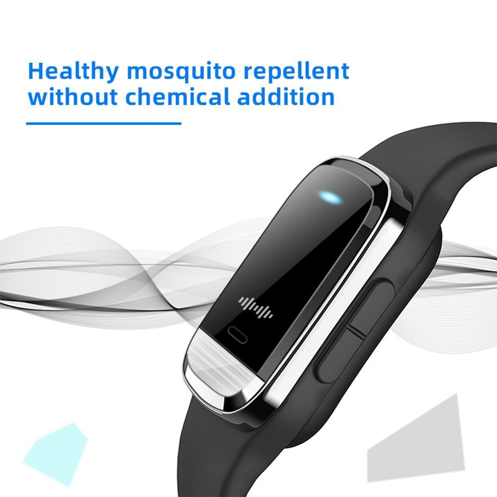 Ultrasonic Mosquito Repellent Bracelet 3 in 1 Electronic Anti Mosquito Wristband Watch with Temperature Measurement and