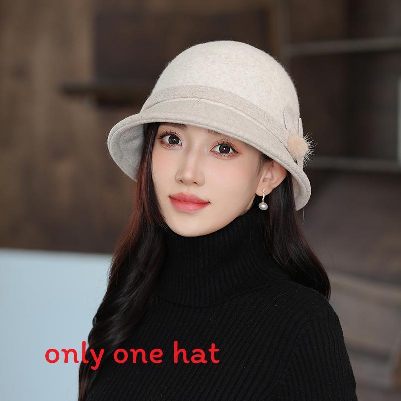 Wool Fedora Hat For Women Autumn Winter Warm Stylish Elegant British Vintage Casual