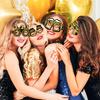 8 Pcs 2027 Happy New Year Party Paper Glasses Black Gold Birthday Party Decoration Photo Prop