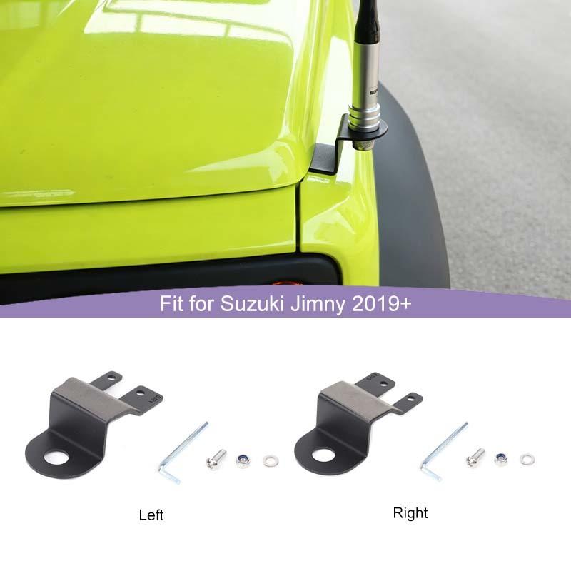 Metal Car Engine Hood Antenna Bracket Mount Stand For Suzuki Jimny 2019 Up Exterior Accessories