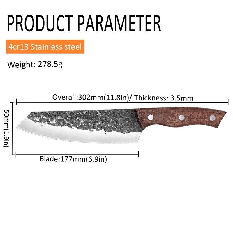Japanese Chef Knife Forged Stainless Steel Kitchen Knives Fish Sashimi Knife Butcher Knife Meat Slicing Cleaver