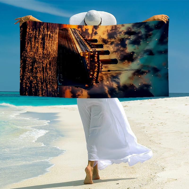 Titanic Fashion Beach Towel: Ideal for Summer Adventures Soft, Absorbent and Quick Drying Suitable for Swimming and Bathing