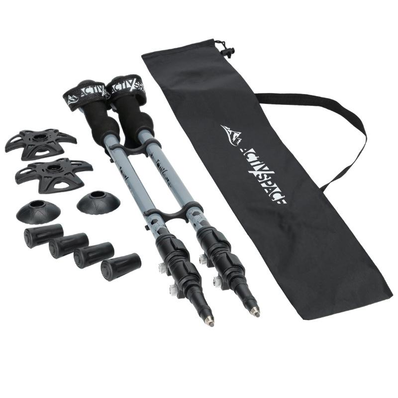 Adjustable trekking poles gray - standard k01