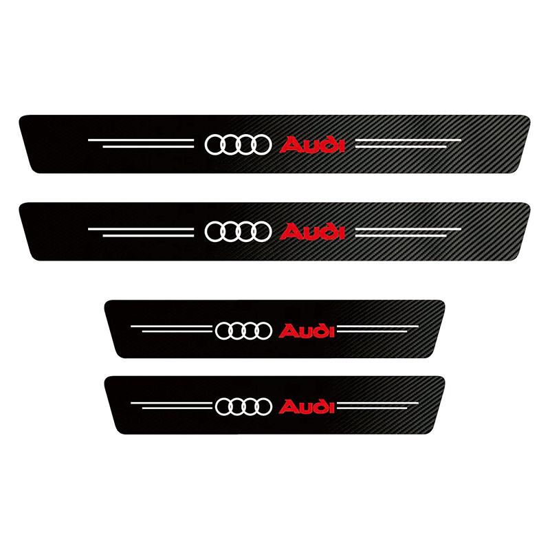 1/4/5 Stück Auto Türschweller Kratzschutz Dekor Kohlefaser Aufkleber Für Audi A1 A2 A3 A4 A5 A6 A7 A8 Q1 Q2 Q3 Q4 Q5 Q6 Q7 Q8 TT S5 B8 black