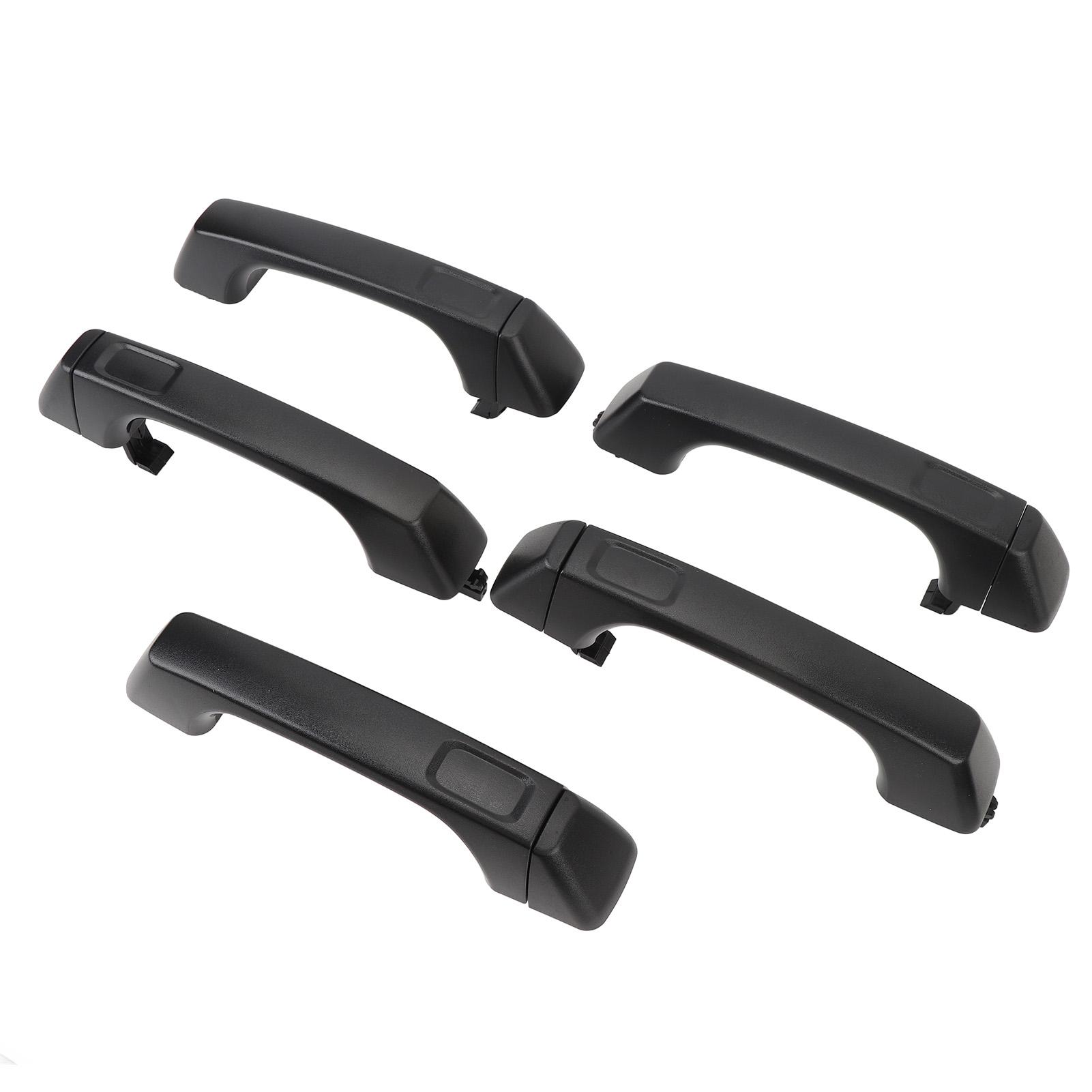 

5 Sets Exterior Door Handle Black Comfortable Grip Precise Match Long Lasting 15296933 for H3 2006 to 2010