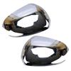 1 Pair Car Left Right Side Rear View Mirror Cover Trim Cap Fit for Hyundai Santa Fe     Silver Chrome ABS