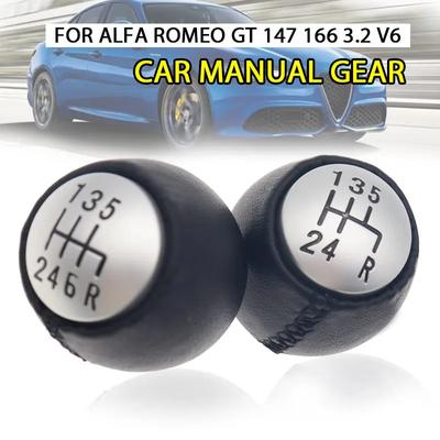 5/6 Vites Araba Otomatik Manuel Vites Topuzu PU Deri Kol Vites Kolu El Topu Yuvarlak 55347088 Alfa Romeo GT 147 166 3.2 V6 İçin