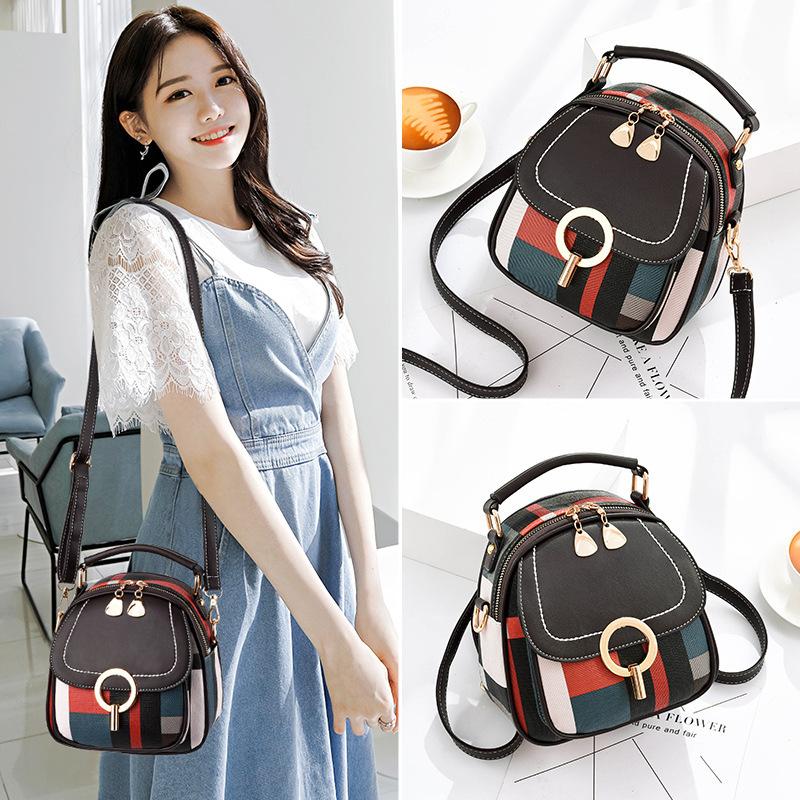 Bag Women's 2025 New Trendy Korean Version Women's Portable Double Shoulder Messenger Bag Shoulder Bag Backpack Women's Bag