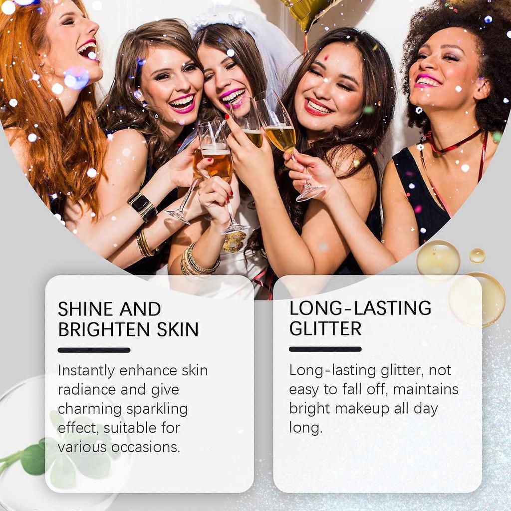 Long-Lasting Body Glitter Spray - Hydrating, Non-Fall Off Sparkle for Skin, Hair & Clothes - 100ml Natural Highlighting Glitter for Party, Festival & 