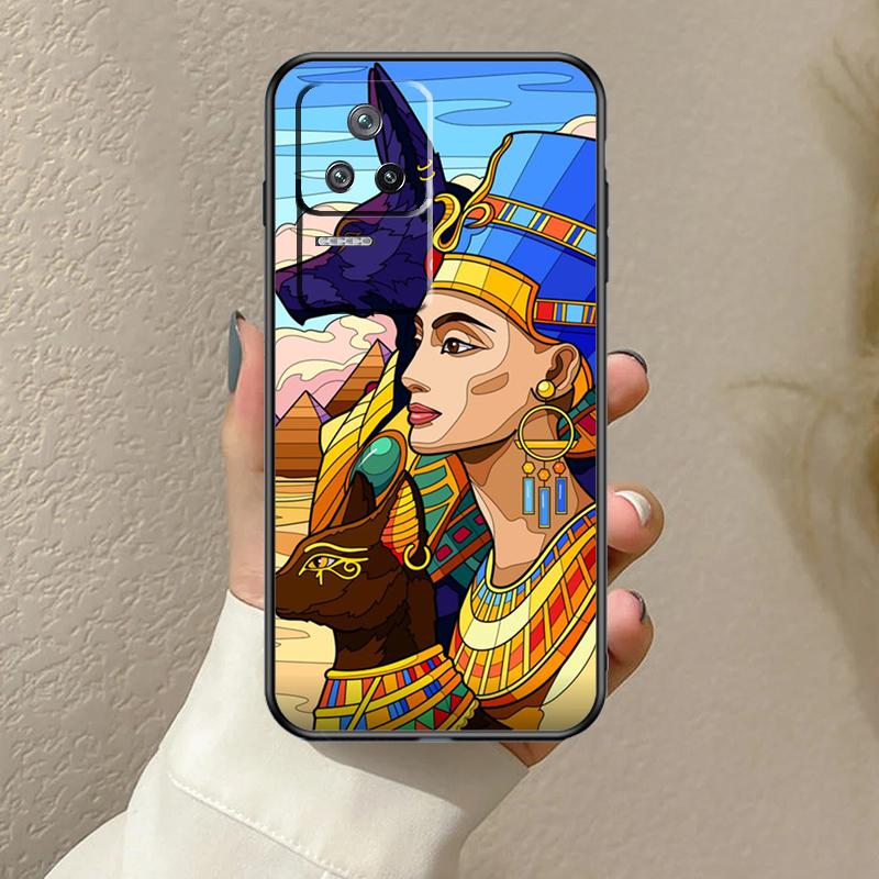 Egypt Nefertiti Anubis Ankh Case For Xiaomi 13T 14T 15T Pro 14 15 Ultra 17 Pro Max POCO F8 F7 F5 F6 X3 X5 X6 X7 Pro Cover