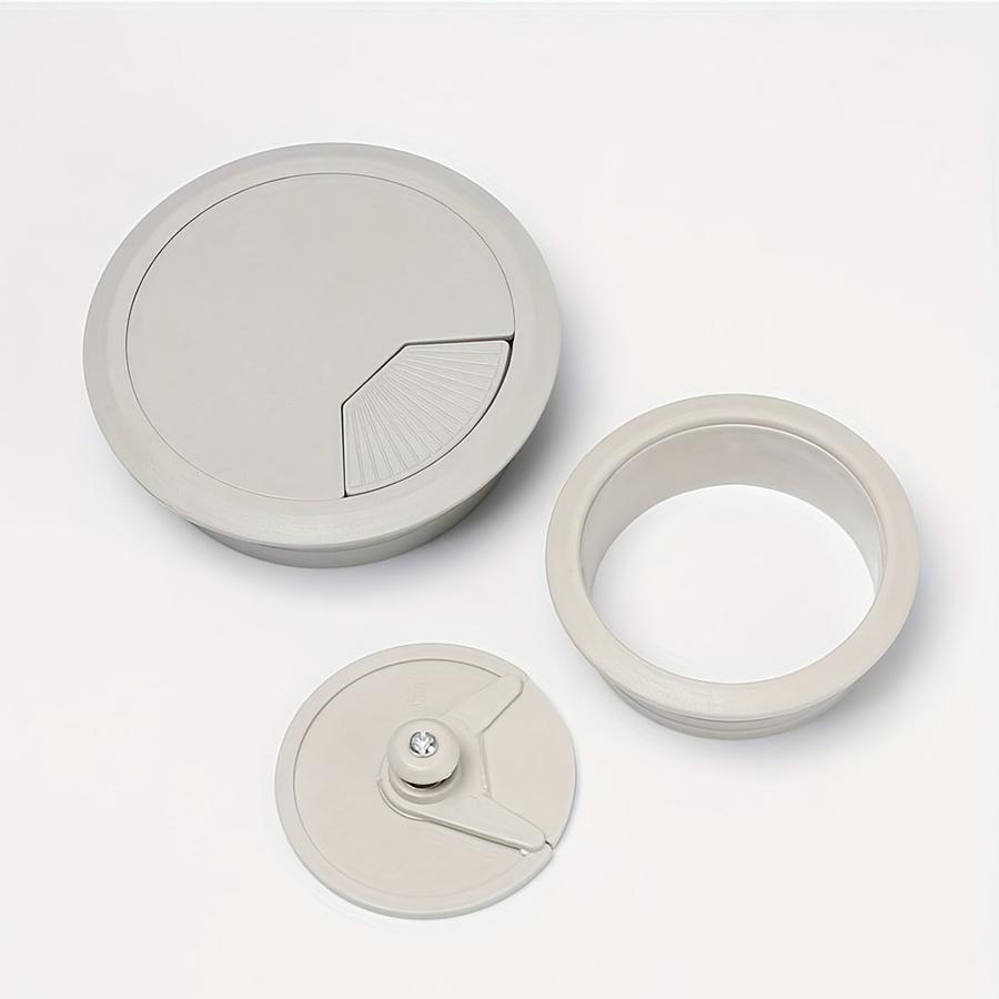 4pcs 60mm Desk Table Plastic Cable Hole Cover PC Computer Desk Round Wire Tidy Grommet Cable Organizer