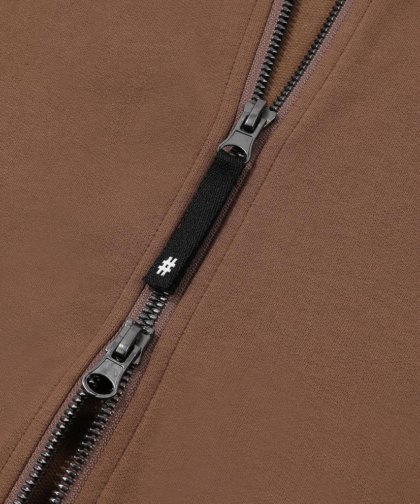 Beentrill Script Two-Way Zip-Up Hoodie (Camel)