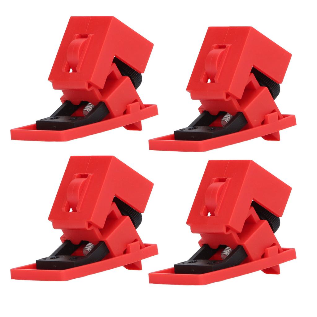 4 Pcs Circuit Breaker Lockout Device High Temperature Resistant Clamp On Single Pole Breaker Lock Out 120 277V