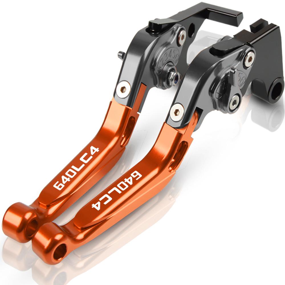Motorcycle CNC Adjustable Extendable Foldable Brake Clutch Levers 640 LC4 Accessories For 640LC4 2003 2004 2005