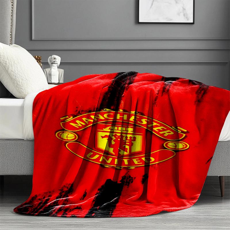 Manchester United F.C Print Blanket - Soft & Comfortable, for Bedroom, Travel, Sofa, Home Decoration - Birthday Christmas Gift for Friend