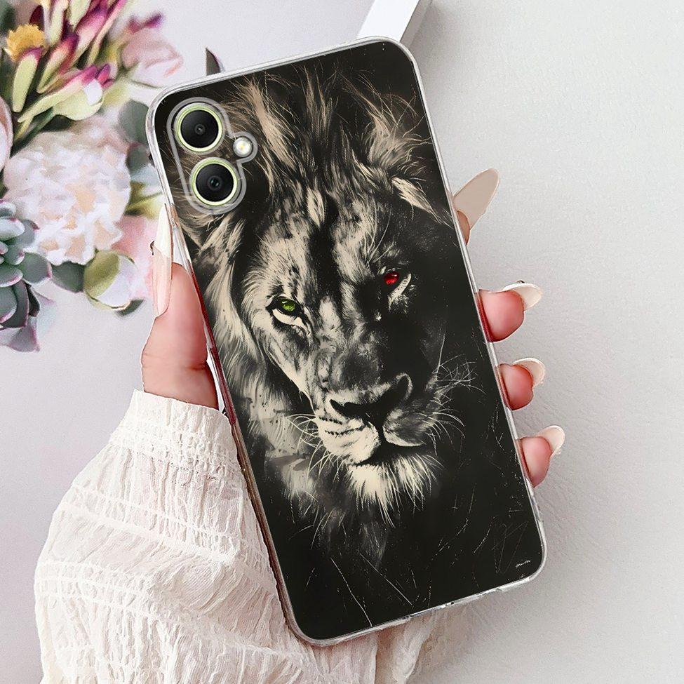For Samsung A05 Case Clear Cute Cat Fashion Flowers Cool Painted Back Cover For Samsung Galaxy A05 Phone Case SM-A055F SM-A055M