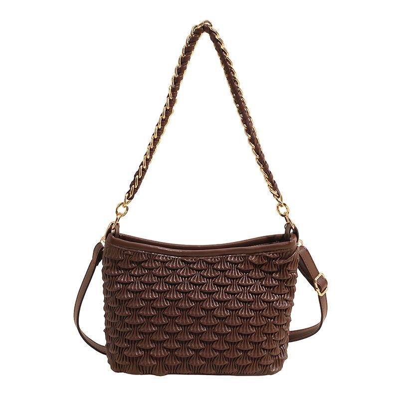 Handmade Woven Bag, Bucket Bag, Crossbody Bag for The Armpit, Commuter Shoulder Bag, Large Capacity Crossbody Bag