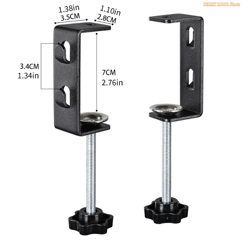 K1AE 2Pcs Desktop Base C Clamps Table Mount Clamps Desk C Clamps Iron Hardware Clamps For Workbench Studio Accessories