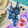 Girls One Piece Swimsuit Summer Kids Swimwear Beachwear Hawaiian Print Casual Fashion Swim Suit for Children