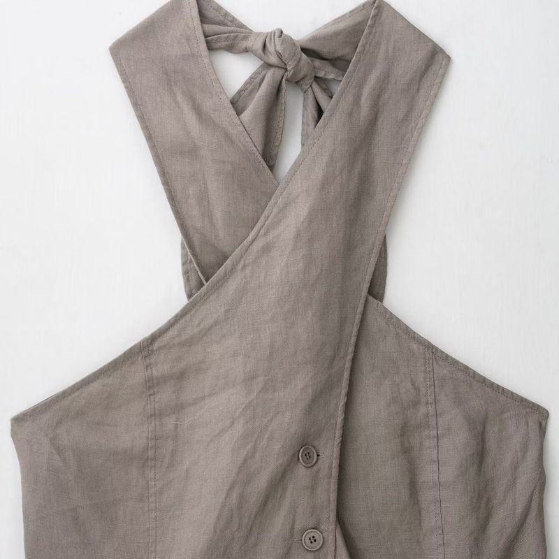 Kaslead New Women Clothes Western Style Halter Collar Vest Top Skirt 2731097 2731076