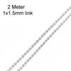 2/10 Meters Stainless Steel Chain 1 1.5 2mm Gold&Steel Color Link for DIY Jewelry Making Necklace Bracelet Bulk Chain Supplies