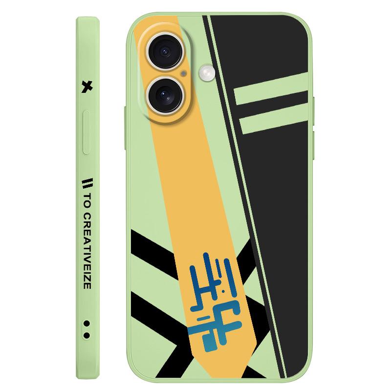 Креативный чехол для телефона со символом для iPhone 16 16e 15 14 13 12 11 X XR XS Plus Pro Max Mini Силиконовый чехол iPhone 16 светло-зеленый