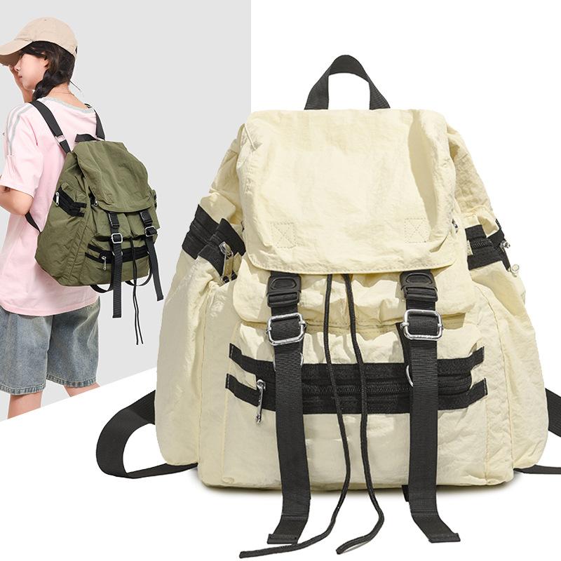 Outdoor Lightweight Casual Mountaineering Bag Female College Student Travel Backpack Sports Fitness Nyl Water-Repellent Backpa