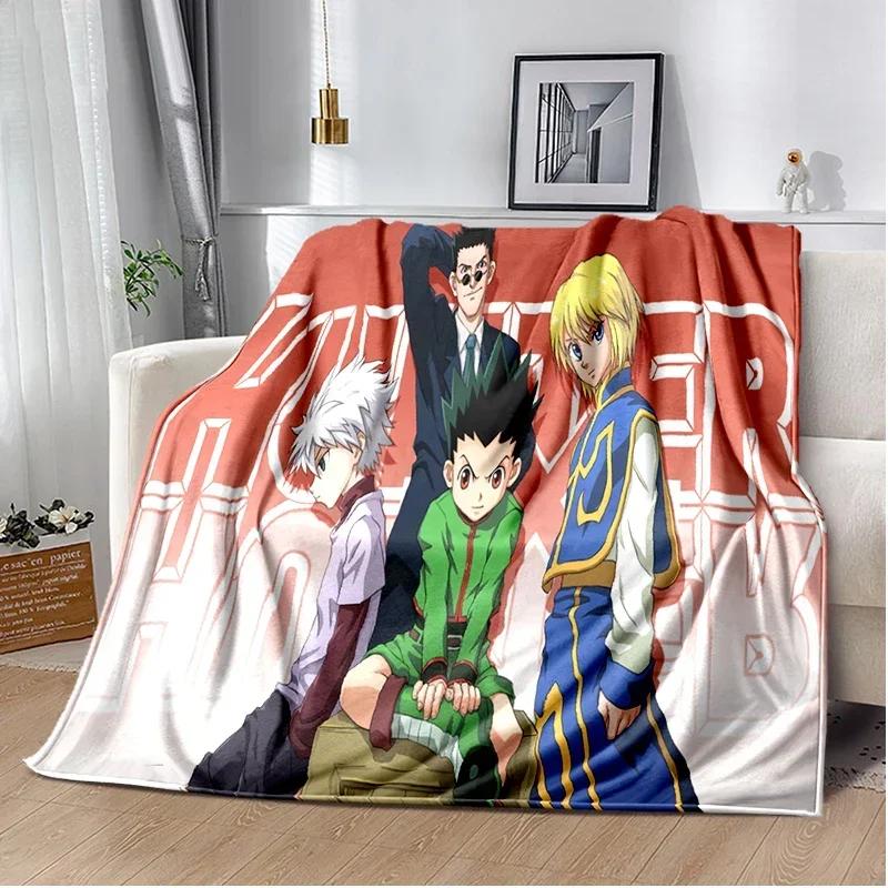 HUNTER X HUNTER Wurfdecke Anime Weiche Decke Leicht Warm Cartoon Decken für Kinderzimmer Schlafzimmer