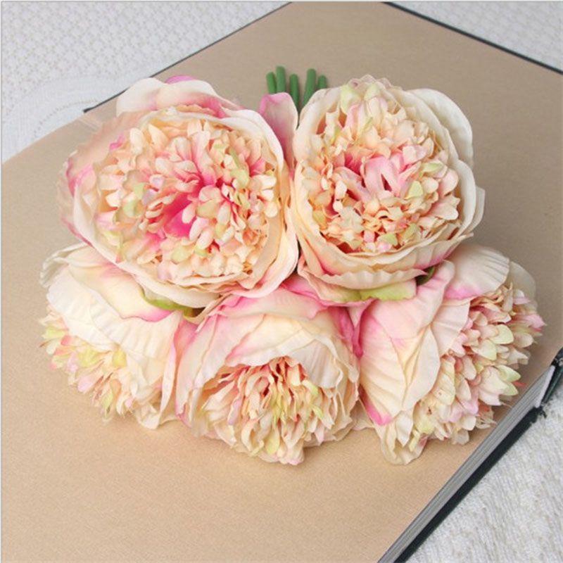 Elegant Artificial Silk Peony Flowers With High Realistic Appearance For Home And Wedding Decor