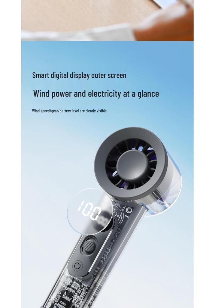 High-Speed Handheld Fan with Stepless Speed Control - Portable Electric Fan for Students and Outdoors, 26-Year Durability