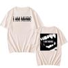 T-shirts de Algodão de Verão Eu Sou Música Estampa Camiseta Manga Curta Gola O para Homens Mulheres Grunge Hip Hop Tops