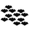 8Pcs Halloween Bat Shaped Placemats Felt Black Dining Table Mats Halloween Party Decorations Tableware Spider Web Placemats