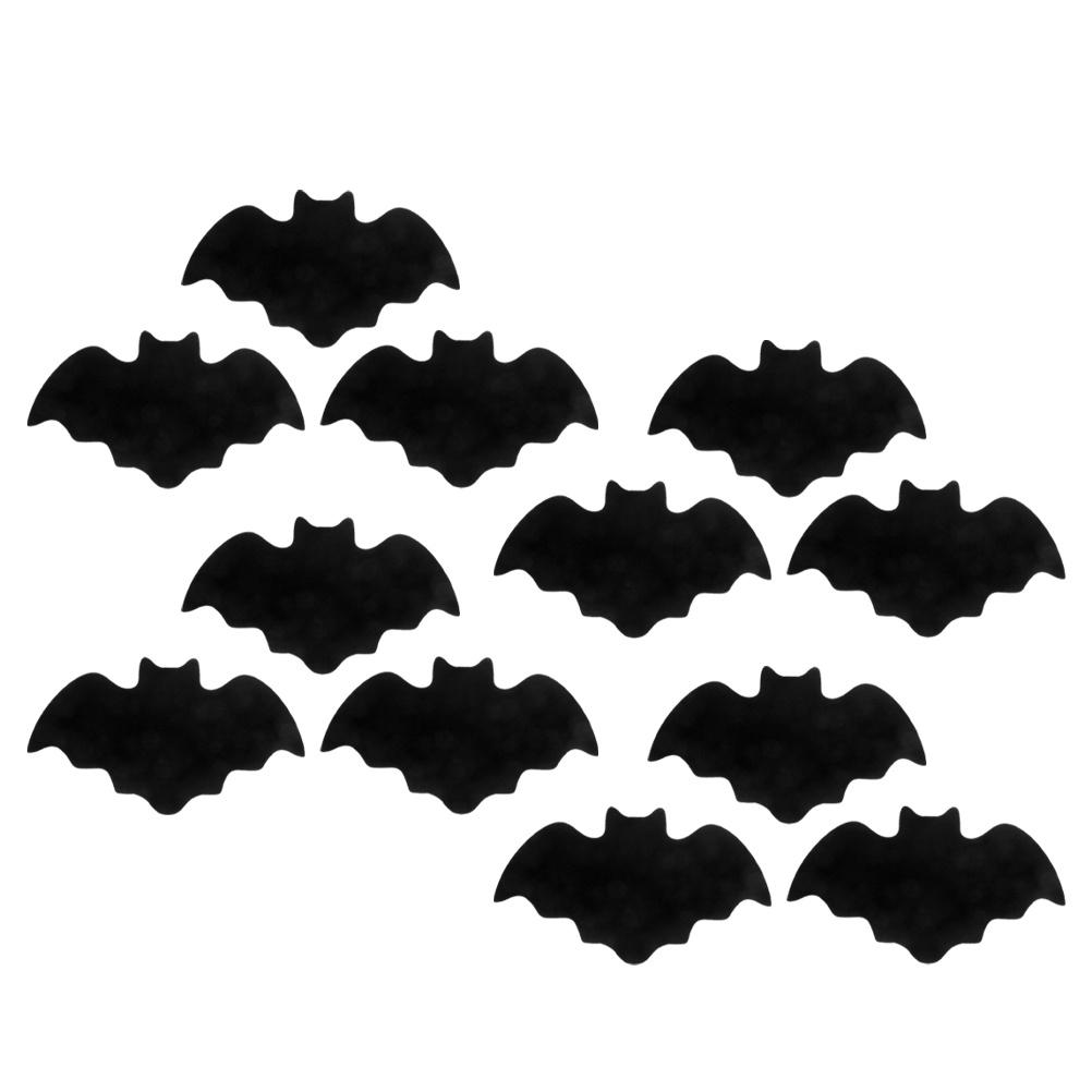 8Pcs Halloween Bat Shaped Placemats Felt Black Dining Table Mats Halloween Party Decorations Tableware Spider Web Placemats