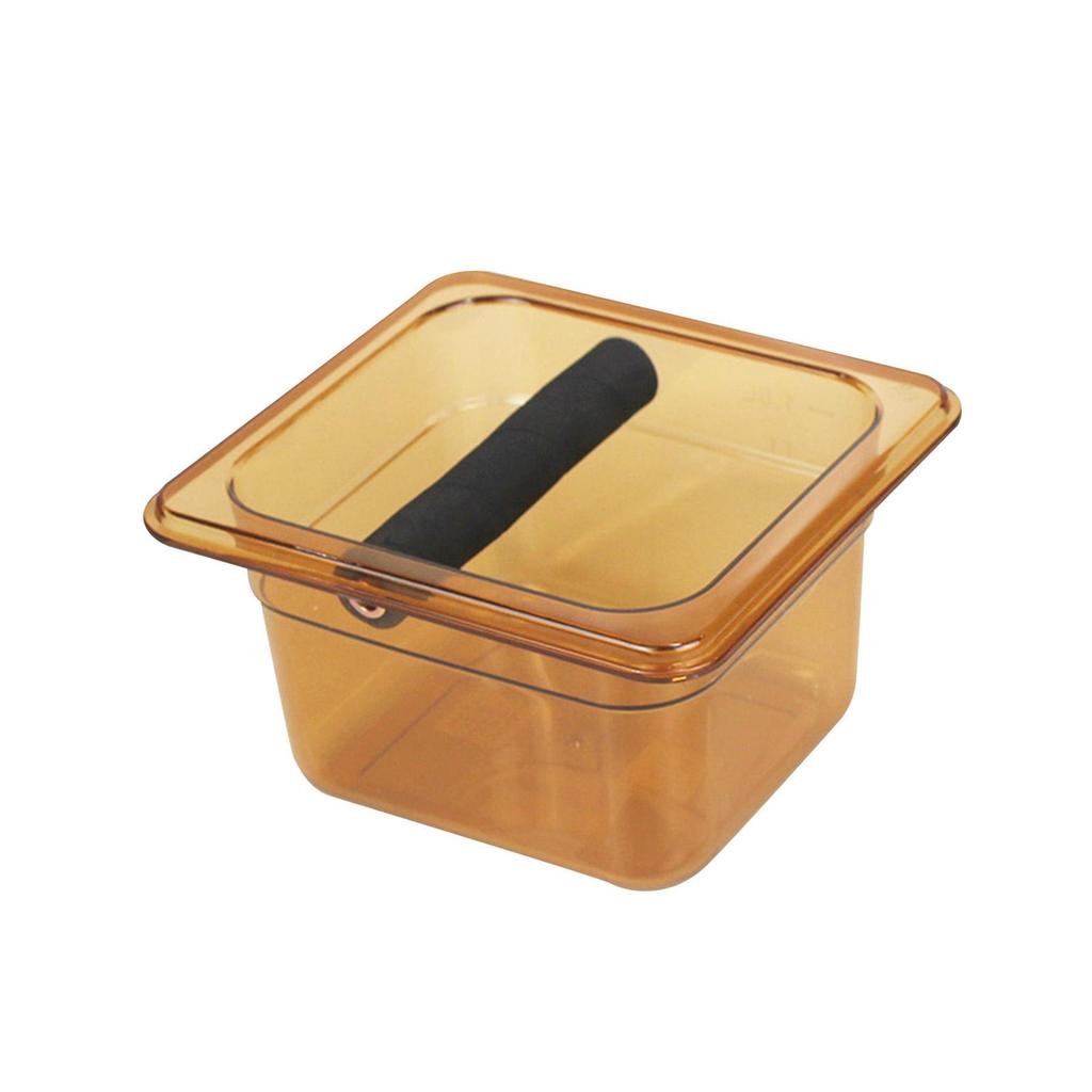 Acrylic Coffee Ground Knock Container bin Waste with Rubber Bar Non Slip Base for Western