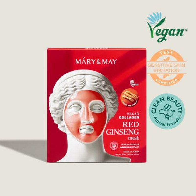

[Mary&May] Vegan Collagen Red Ginseng Mask (30g * 4ea)
