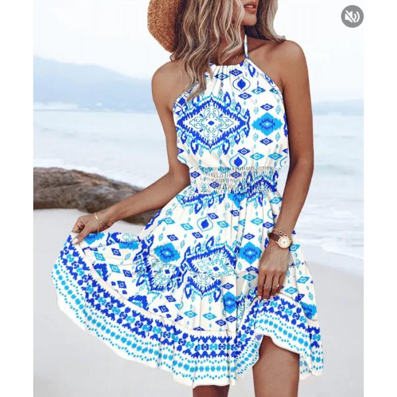 

Модное Стильное Элегантное Женское Французское Неправильной Формы Курортное Сексуальное Без Бретелек Длинное Платье S небесно-голубой