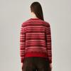 Zhaojun Women's Cherry Red Fair Isle Jacquard Cashmere Sweater