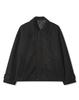 Mugon Livin Leather Neck Half Coat _ Gray